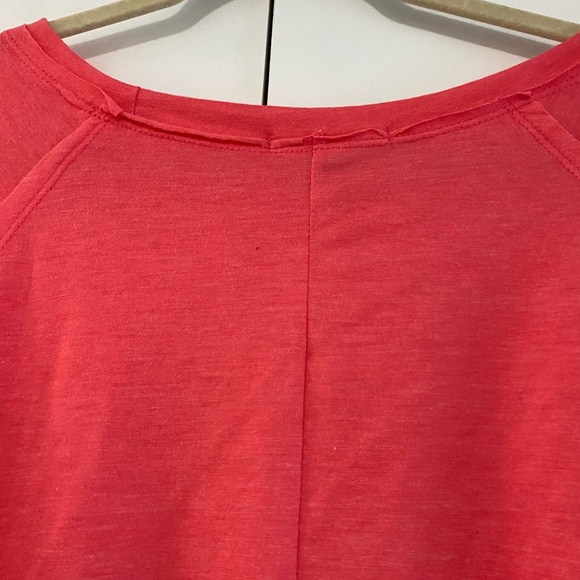 NWT! Coral colored raw edge long sleeve top - Picture 4 of 7